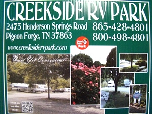 CAMPGROUND PIGEON FORGE TN - CREEKSIDE RV PARK - GOOD SAM PARK #1 CHOICE 