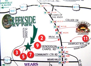 CAMPGROUND PIGEON FORGE TN - CREEKSIDE RV PARK - GOOD SAM PARK #1 CHOICE 